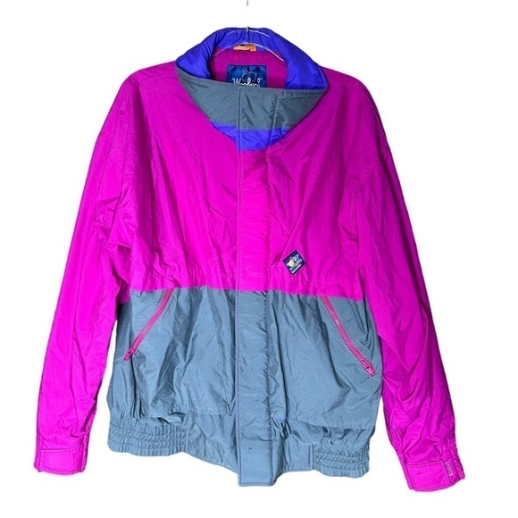 VTG WOOLRICH Men’s Sigmet Gear Color Block Windbreaker Jacket 90s Size M - Picture 1 of 6